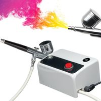 Airbrush Set met Compressor - Exclusief 5 kleuren inkt - thumbnail