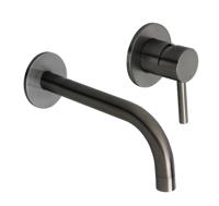 Ben Lavion 2-gats inbouw wastafelkraan afdekset gunmetal pvd