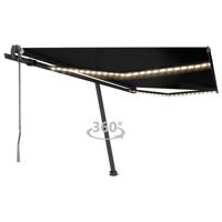 Luifel automatisch met LED en windsensor 400x350 cm antraciet