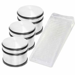 3x Ronde deurstopper 9 x 7.5 cm + gratis deurwig transparant