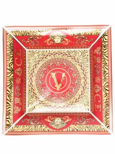 Versace assiette carrée Virtus Holiday 28 cm - Rouge