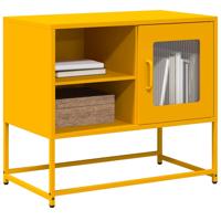 Tv-meubel 68x39x60,5 cm staal mosterdgeel
