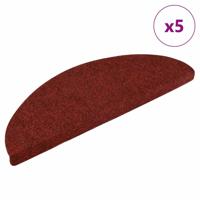 VidaXL Trapmatten zelfklevend 5 st 56x17x3 cm naaldvilt rood