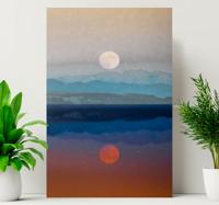 Canvas natuur landschap Ruimte mooi maanontwerp