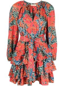 Ulla Johnson robe courte Cecily à imprimé abstrait - Rouge