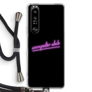 Vice Black: Sony Xperia 1 III Transparant Hoesje met koord