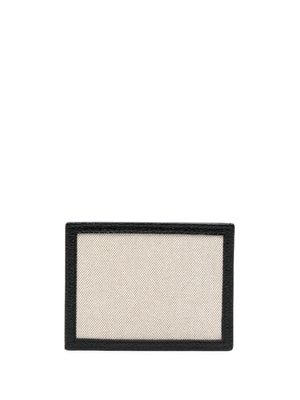 Thom Browne porte-cartes à rayures RWB - Noir
