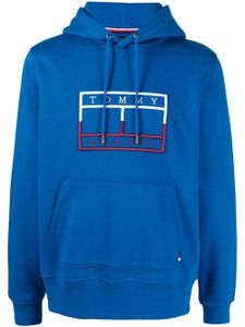 Tommy Hilfiger hoodie à patch logo - Bleu