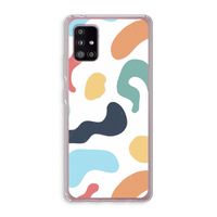 Memphis Shapes Blue: Samsung Galaxy A51 5G Transparant Hoesje