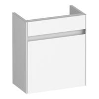 Brauer Inspire Fonteinkast - 40 cm - met 1 Deur Greeploos Linksdraaiend - Mat Wit