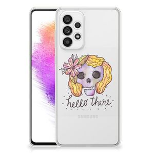 Silicone Back Case Samsung Galaxy A73 5G Boho Skull