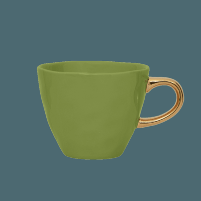 Good Morning kopje Koffie Ø8 cm - Ever Green Sprig (set van 4)