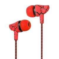 3 5 mm Jack spleet oortelefoon bedrade headset Super Bass Sound Headphone oordopjes met mic voor mobiele telefoon Samsung Xiaomi MP3 4 (rood)