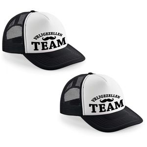 8x stuks vrijgezellen Team vrijgezellen snapback cap/ truckers petje zwart heren   -