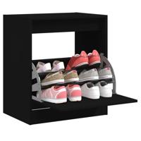 VidaXL Schoenenkast 60x42x69 cm bewerkt hout zwart