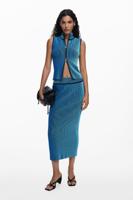 Midi kokerrok met strepen - BLUE - M