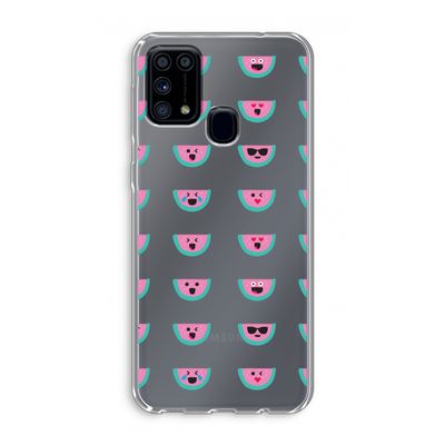 Smiley watermeloenprint: Samsung Galaxy M31 Transparant Hoesje