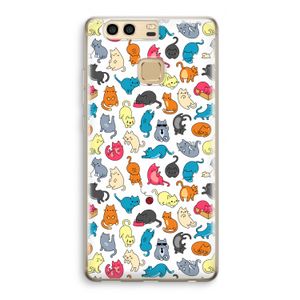 Kleurrijke katten: Huawei P9 Transparant Hoesje