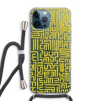Majorelle Blue Print: iPhone 12 Pro Max Transparant Hoesje met koord