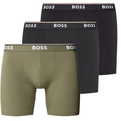 Boss Long boxer Power 3-Pack grijs-groen-zwart