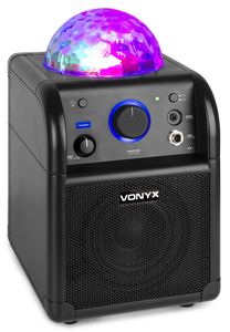 Vonyx SBS50 Bluetooth party speaker met LED zwart