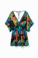 Tropische tuniekjurk - BLACK - L