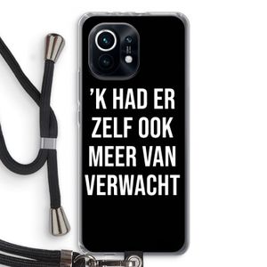 Meer verwacht - Zwart: Xiaomi Mi 11 Transparant Hoesje met koord