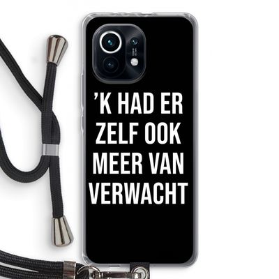Meer verwacht - Zwart: Xiaomi Mi 11 Transparant Hoesje met koord