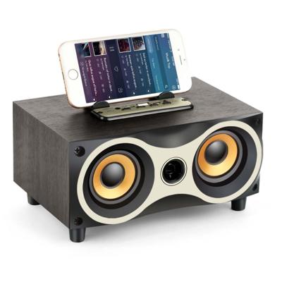 X6 draagbare houten draadloze speaker subwoofer stero Bluetooth Speakers Radio FM Desktop