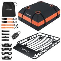 Dakdrager Zwaar Transport 130 x 91 x 17 cm Bagagekorf met 425 L Waterdichte Tas