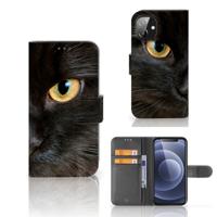 Apple iPhone 12 Mini | Telefoonhoesje | Met pasjeshouder | Zwarte Kat Apple iPhone 12 Mini | Telefoonhoesje | Met pasjeshouder | Zwarte Kat