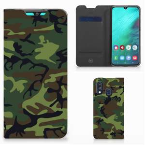 Samsung Galaxy A40 Hoesje met Magneet Army Dark