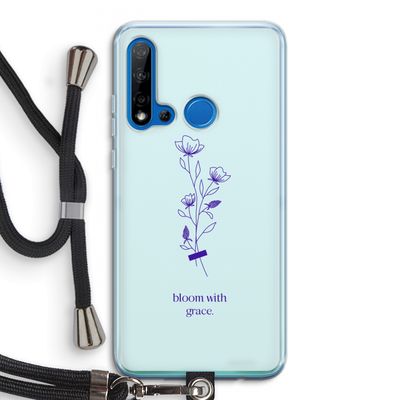 Bloom with grace: Huawei P20 Lite (2019) Transparant Hoesje met koord