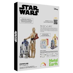 Metal Earth Star Wars Set C-3PO + R2D2 Metalen bouwpakket