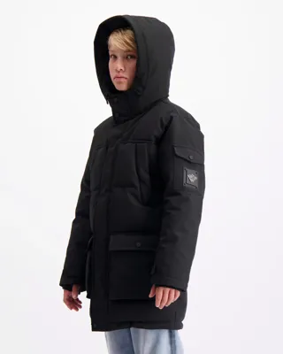 Black Bananas Plate Parka Winterjas Kids Zwart - Maat 128 - Kleur: Zwart | Soccerfanshop