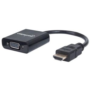 Manhattan 151436 video kabel adapter 0,3 m HDMI Type A (Standaard) VGA (D-Sub) Zwart