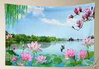 Tuinposter met lotusbloemen - tuin&buiten - Spiritueelboek.nl