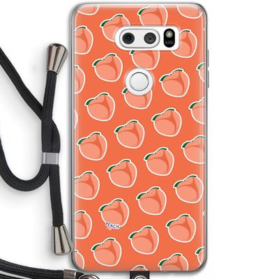 Just peachy: LG V30 Transparant Hoesje met koord