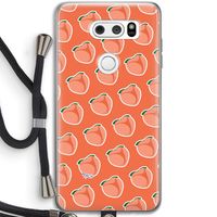 Just peachy: LG V30 Transparant Hoesje met koord