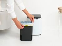 Brabantia bo afvalemmer 4 liter met kunststof binnenemmer white