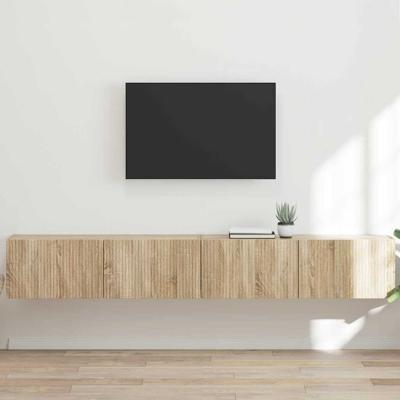 TV Wandkast 2 pcs Sonoma 60 x 31 x 29.5 cm Bewerkt hout