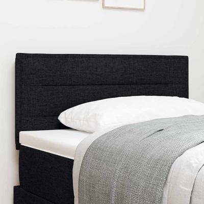 LED Hoofdbord met LED -striplichten Zwart 90 cm Stof