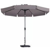 Madison Parasol Flores Luxe rond 300 cm taupe - thumbnail
