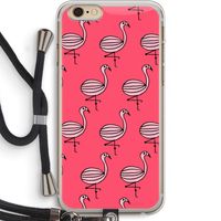 Flamingo: iPhone 6 PLUS / 6S PLUS Transparant Hoesje met koord