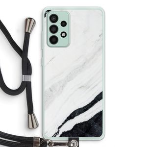 Elegante marmer: Samsung Galaxy A52s 5G Transparant Hoesje met koord