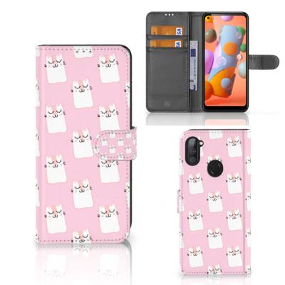 Samsung Galaxy M11 | A11 | Telefoonhoesje | Met pasjeshouder | Sleeping Cats