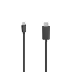 Hama 00200718 USB-C-displaykabel USB-C Adapterkabel USB-C stekker, HDMI-A-stekker 1.50 m Zwart 4K UHD