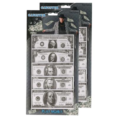 200x Speelgoed geld nep dollars van papier