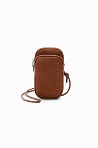 Leatherlook portemonnee/telefoontasje - BROWN - U