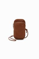 Leatherlook portemonnee/telefoontasje - BROWN - U